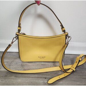 Kate Spade Hudson Medium Convertible Cossbody/Satchel Yellow Leather